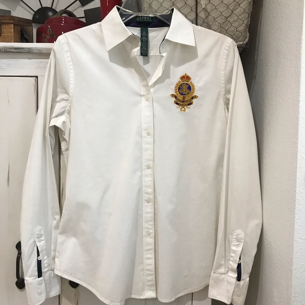 Lauren Ralph Lauren white fitted blouse